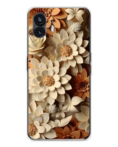Чохол для Nothing Phone 3 з картинкою «Бежевий флористичний декор» Чохол для Nothing Phone 3 з картинкою «Бежевий флористичний декор»