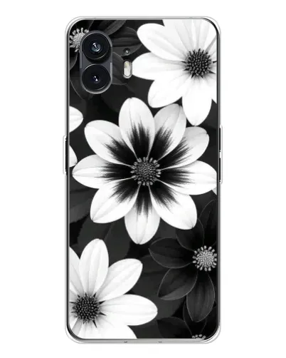 Чохол для Nothing Phone 3 з картинкою «Монохромні айстри» Чохол для Nothing Phone 3 з картинкою «Монохромні айстри»