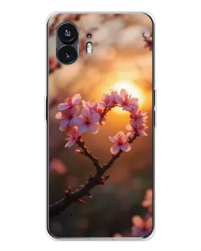Чохол для Nothing Phone 3 з картинкою «Рожевий цвіт сердечко на тлі заходу» Чохол для Nothing Phone 3 з картинкою «Рожевий цвіт сердечко на тлі заходу»