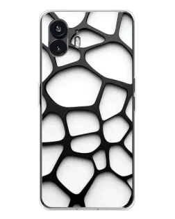 Чехол для Nothing Phone 3 с картинкой «Белая объемная сетка»
