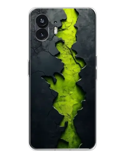 Чехол для Nothing Phone 3 с картинкой «Салатовый разлом скалы»
