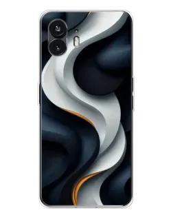 Чохол для Nothing Phone 3 з картинкою «Об'ємні чорно-білі стрічки»