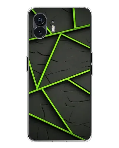 Чехол для Nothing Phone 3 с картинкой «Зеленые геометрические линии»