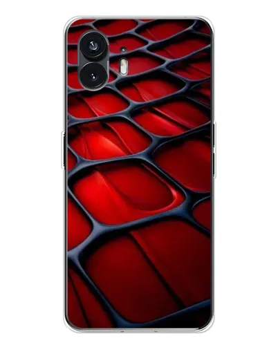 Чехол для Nothing Phone 3 с картинкой «Красная глянцевая сетка»