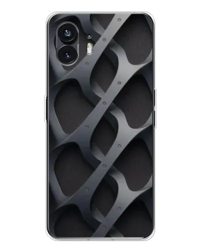 Чехол для Nothing Phone 3 с картинкой «Объемное серое плетение»