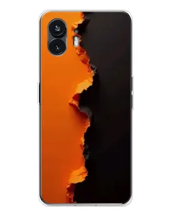 Чехол для Nothing Phone 3 с картинкой «Оранжевый разлом»