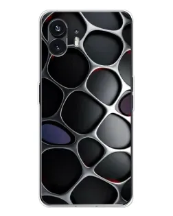 Чехол для Nothing Phone 3 с картинкой «Объемная темная решетка»