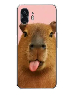 Чохол для Nothing Phone 3 з картинкою «Капібара з язиком»