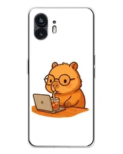 Чохол для Nothing Phone 3 з картинкою «Капібара з ноутбуком»