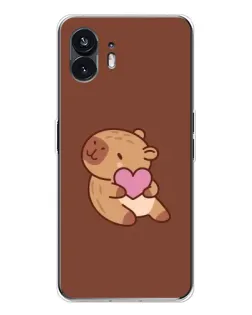 Чохол для Nothing Phone 3 з картинкою «Капібара з серцем»