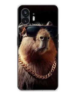 Чохол для Nothing Phone 3 з картинкою «Капібара золотий ланцюг»