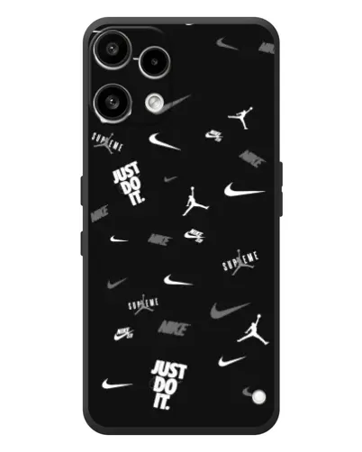 Чехол для Nothing Phone (3a) Lite с картинкой «Nike Black Pattern» Чехол для Nothing Phone (3a) Lite с картинкой «Nike Black Pattern»