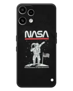 Чехол для Nothing Phone (3a) Lite с картинкой «NASA — шагаем по Луне»