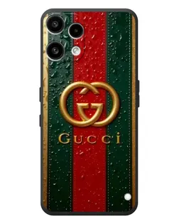 Чехол для Nothing Phone (3a) Lite с картинкой «Gucci — фирменная полоса и золото» Чехол для Nothing Phone (3a) Lite с картинкой «Gucci — фирменная полоса и золото»