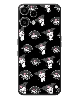 Чехол для Nothing Phone (3a) Lite с картинкой «Черный паттерн Kuromi»