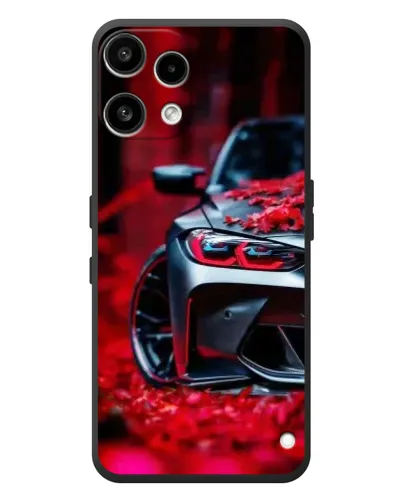 Чехол для Nothing Phone (3a) Lite с картинкой «Спортивная BMW и цветы»