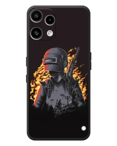 Чехол для Nothing Phone (3a) Lite с картинкой «PUBG — огненный силуэт»