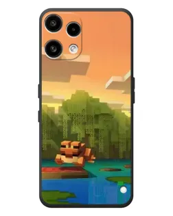 Чехол для Nothing Phone (3a) Lite с картинкой «Майнкрафт закат солнца»