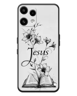 Чехол для Nothing Phone (3a) Lite с картинкой «Цветы и Библия»