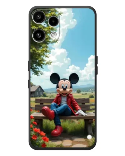 Чехол для Nothing Phone (3a) Lite с картинкой «Микки на скамейке»