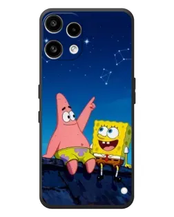 Чехол для Nothing Phone (3a) Lite с картинкой «Губка Боб и Патрик ночью»