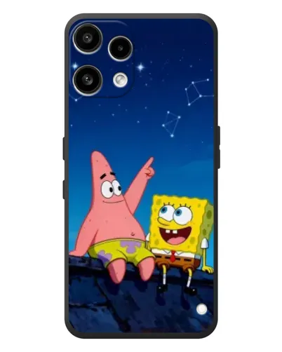 Чехол для Nothing Phone (3a) Lite с картинкой «Губка Боб и Патрик ночью»