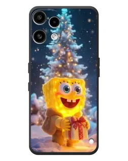 Чехол для Nothing Phone (3a) Lite с картинкой «Рождественский Спанч Боб»