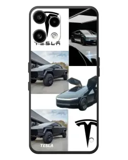 Чехол для Nothing Phone (3a) Lite с картинкой «Коллаж Cybertruck Tesla»