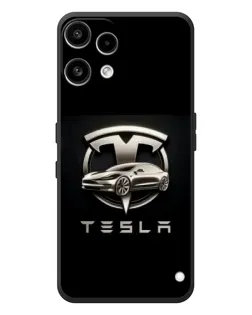 Чехол для Nothing Phone (3a) Lite с картинкой «Tesla — серебристое авто»