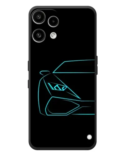 Чехол для Nothing Phone (3a) Lite с картинкой «Голубой силуэт Lamborghini»