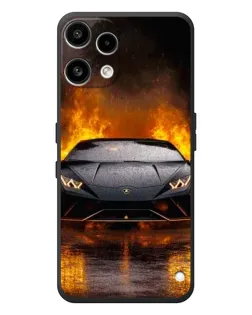 Чехол для Nothing Phone (3a) Lite с картинкой «Lamborghini в огне»