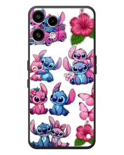 Чехол для Nothing Phone (3a) Lite с картинкой «Стикеры Stitch и Angel»