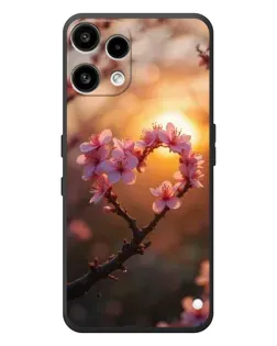 Чехол для Nothing Phone (3a) Lite с картинкой «Розовый цвет сердце на фоне заката» Чехол для Nothing Phone (3a) Lite с картинкой «Розовый цвет сердце на фоне заката»