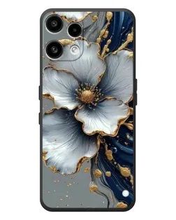 Чехол для Nothing Phone (3a) Lite с картинкой «Белый цветок и золотой флюид» Чехол для Nothing Phone (3a) Lite с картинкой «Белый цветок и золотой флюид»