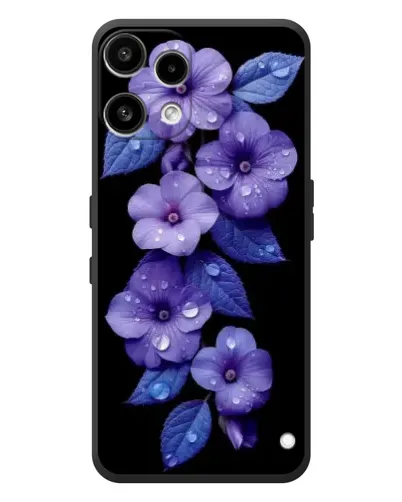 Чехол для Nothing Phone (3a) Lite с картинкой «Фиолетовые цветы с росою»