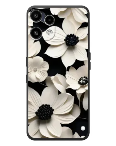 Чехол для Nothing Phone (3a) Lite с картинкой «Объемные белые цветы»