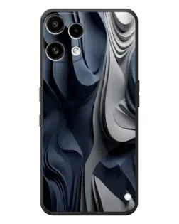 Чехол для Nothing Phone (3a) Lite с картинкой «Объемные синие складки»