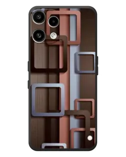 Чехол для Nothing Phone (3a) Lite с картинкой «Коричневые объемные квадраты»