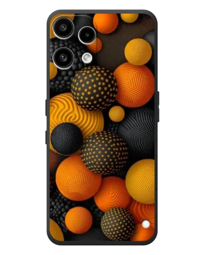 Чехол для Nothing Phone (3a) Lite с картинкой «Объемные оранжевые сферы»