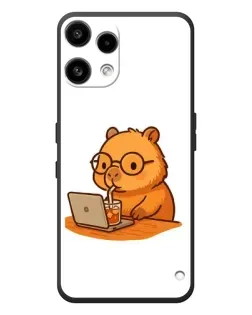 Чехол для Nothing Phone (3a) Lite с картинкой «Капибара с ноутбуком»