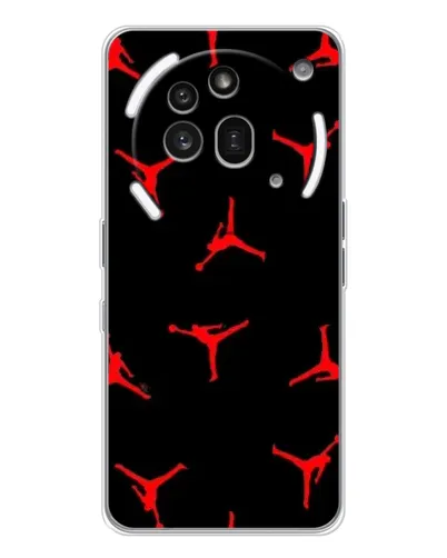 Чехол для Nothing Phone (3a) Pro с картинкой «Jordan Red Pattern» Чехол для Nothing Phone (3a) Pro с картинкой «Jordan Red Pattern»