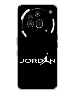 Чехол для Nothing Phone (3a) Pro с картинкой «Jordan White Logo»