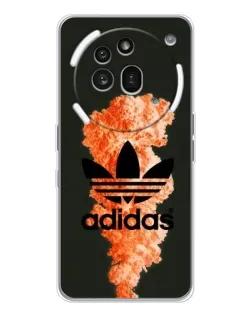 Чехол для Nothing Phone (3a) Pro с картинкой «Оранжевый дым Adidas»