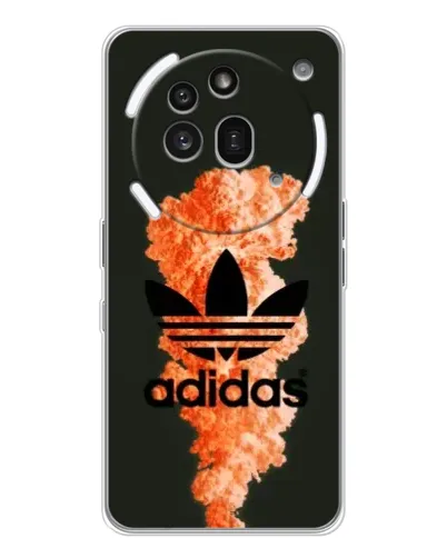 Чехол для Nothing Phone (3a) Pro с картинкой «Оранжевый дым Adidas»