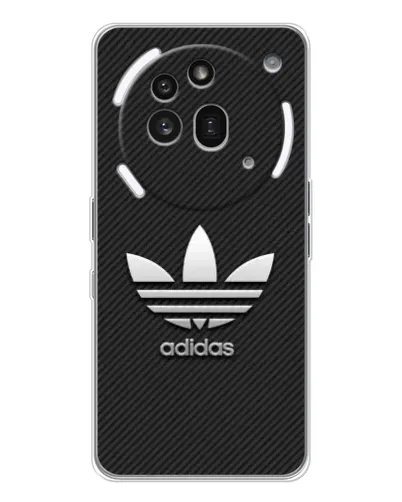 Чехол для Nothing Phone (3a) Pro с картинкой «Adidas Карбоновая текстура»