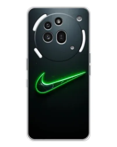 Чехол для Nothing Phone (3a) Pro с картинкой «Неоновый контур Nike» Чехол для Nothing Phone (3a) Pro с картинкой «Неоновый контур Nike»
