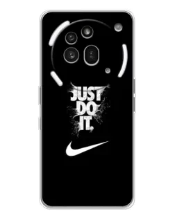 Чехол для Nothing Phone (3a) Pro с картинкой «Текстовый принт Nike»