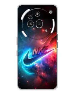Чехол для Nothing Phone (3a) Pro с картинкой «Огненный логотип Nike»