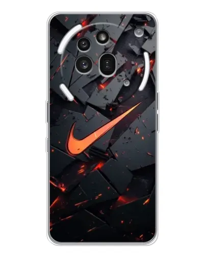 Чехол для Nothing Phone (3a) Pro с картинкой «Nike — эффект разломов» Чехол для Nothing Phone (3a) Pro с картинкой «Nike — эффект разломов»