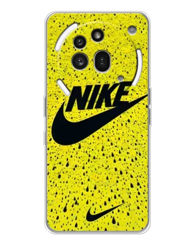 Чехол для Nothing Phone (3a) Pro с картинкой «Желтый текстурный Nike» Чехол для Nothing Phone (3a) Pro с картинкой «Желтый текстурный Nike»